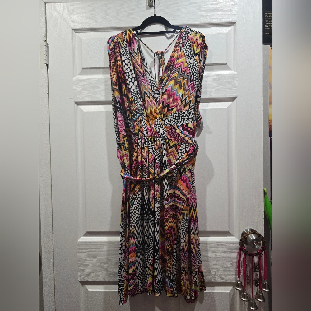 CATO Multicolor Chevron Pattern Dress 22/24W